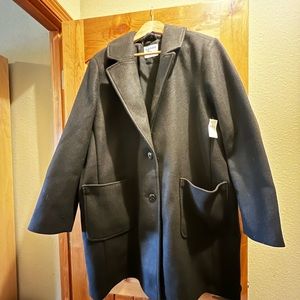 Black Old Navy Button Up Coat